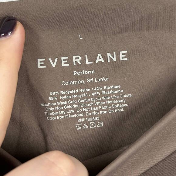 Everlane Perform Pocket Leggings Light Brown Sz L NEW - Picture 6 of 6